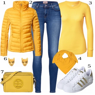 S páskem Dlouhé Outfit s Modrá/Bílá Kožená bunda/High Waist Džínové Kalhoty/Džíny s Rozparkem/Kožené Boty/Slim Fit Džíny/Push up Džín/Džín s Nízkým Pasem/Džíny s Nízkým Sedem Only "Praktický Vzhled"