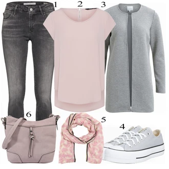 Čtvrtinový rukáv Outfit s Růžová Halenka Móda Pro Plnoštíhlou/Halenka a Tunika Tunika/Tričko & Top Móda Pro Plnoštíhlé Only "Praktický Vzhled"