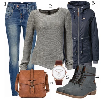 Outfit s Modrá/Bílá Kožené Boty/Push up Džín/Džíny s Nízkým Sedem/Slim Fit Džíny/Kožená Pánská Bund/Džín s Nízkým Pasem Gang "Praktický Vzhled"