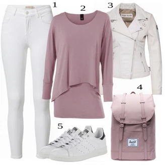 Skinny Outfit s Bílá Dlouhé Kardigany/Dlouhá tylová sukně/Kožená bunda/Dlouhý Zimní Kabát Pieces "Praktický Vzhled"