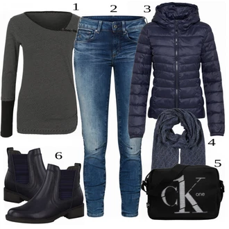 outfit mit Modra Rokavica JOOP! "Praktičen videz"