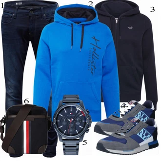 outfit mit Modra Športni nahrbtnik Tommy Hilfiger "Praktičen videz"