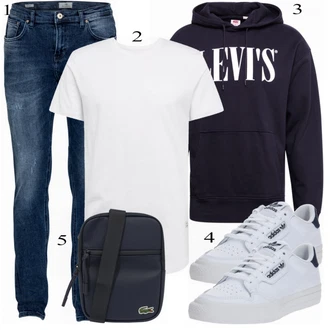 outfit mit Črna Torba Lacoste "Praktičen videz"