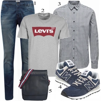 outfit mit Modra Superga New Balance "Priložnostna oblačila"