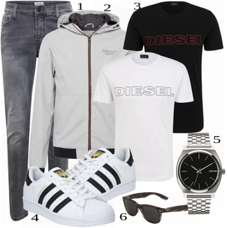 outfit mit Siva Hlače "Priložnostna oblačila"