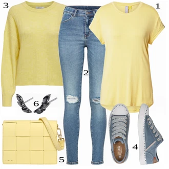 Outfit s Šedá Teniska Mustang "Vzhledy pro volný čas"