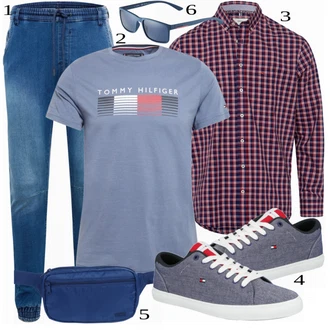 outfit mit Škrlatna Poslovna srajca Brax "Priložnostna oblačila"