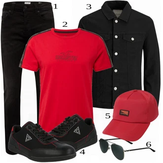 outfit mit Črna Denim Jakna Jack & Jones "Priložnostna oblačila"