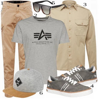 outfit mit Siva Casual Majica Alpha Industries "Priložnostna oblačila"