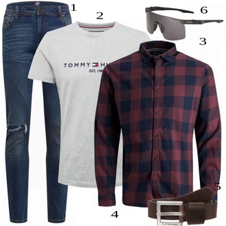 outfit mit Črna/Rdeča Srajca "Priložnostna oblačila"