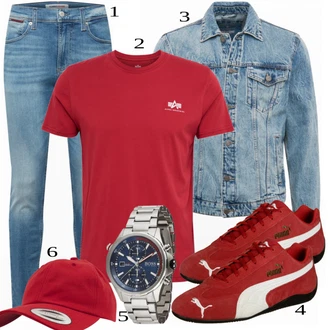 outfit mit Rdeča Superga Puma "Priložnostna oblačila"