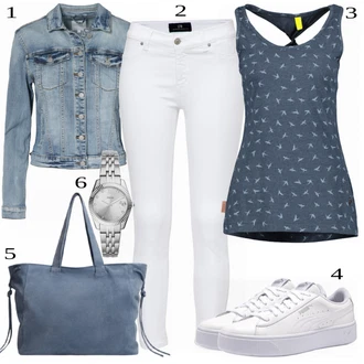 Outfit s Šedá Kabát/Podzimní bunda Vila "Praktický vzhled"