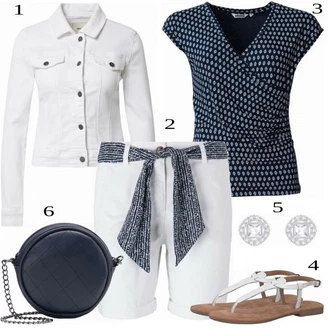 Outfit s Šedá Kabát Object "Letní outfit na volný čas"