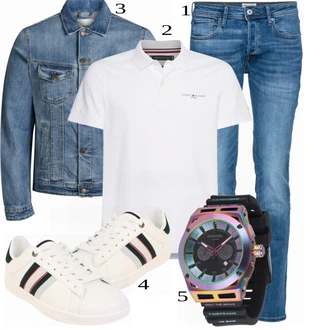 outfit mit Bela/Modra Superga Superdry "Priložnostna oblačila"