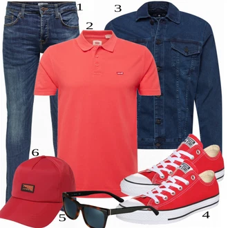 Poletne Outfiti mit Rdeča Superga Converse "Priložnostna oblačila"