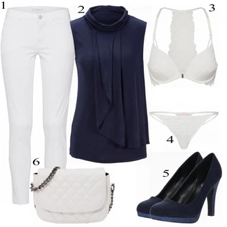 Outfit s Modrá Bota Na Podpatku About You "Krásný"