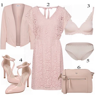 Outfit s Šedá/Béžová Bota Na Podpatku About You "Krásný"