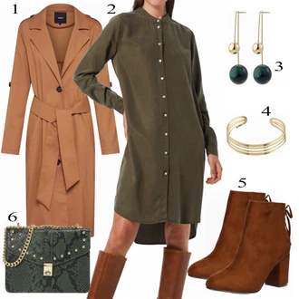 Ležérní outfity s Hnědá Kovbojská kotníková bota/Kozačka se zipem/Westernová Kotníková Bota/Plochá Kotníková Bota/Vintage Kotníková Bota/Chelsea Boty/Jezdecká Bota/Kotníková Bota s Podšívkou/Kožená kotníková bota/Ovčí Kožešinová Bota About You "Pěkný Vzhled"