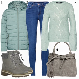 Outfit s Šedá ROXY "Pullover Vero Moda"