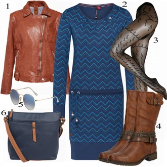 Ležérní outfity s Červená/Hnědá "RAGWEAR ŠATY"