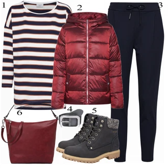 Outfit s Modrá Kozačka Tom Tailor "RIEKER"