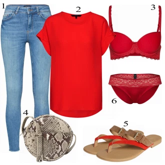 Dlouhé Outfit s Modrá Kožená bunda/Vest Dlouhý svetr/Midi Kabát Pieces "Červený Vzhled"