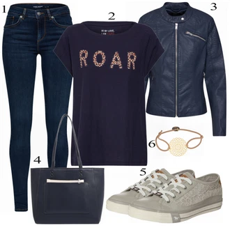 Outfit s Béžová Teniska/Zimní bota Mustang "Buď hlasitý"