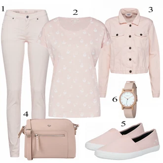 Outfit s Béžová Polobotek "Rose Look"