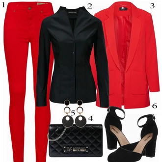 Outfit s Heine "Rotová dáma"