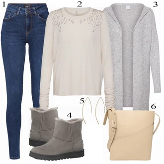 Outfit s Šedá Kozačka S.Oliver "S Oliver Sněhové boty"