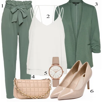 Outfit s Béžová Hodinky michael kors "Vkusný business outfit"