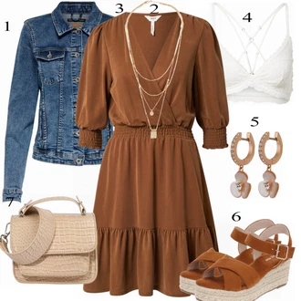 outfit mit Modra/Turkizna Denim Jakna Only "Tvoja elegantna obleka"