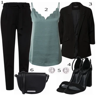 Outfity pro práci Sexy s Zelená/Světle modrá/Tyrkysový/Světle zelená Pánské boty/Top Se Špagetovými Ramínky/Halenka Bez Rukávů Only "Formální Business Outfit"Look: 20 léta, Babydoll, Italský, Příliš oblečený, Sexy, S průsvitem, Extravagantní