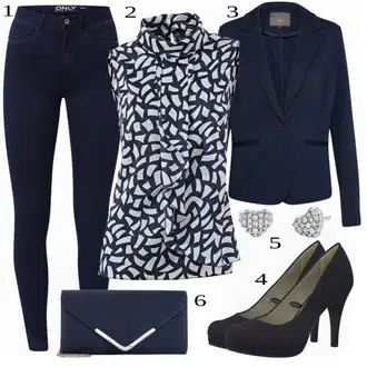 Šik Outfit s Tmavě modrá Džíny Kožená bunda/Zimní bunda/Kotníková Bota/Termální Džíny/Dámské Džíny s Délkou 7/8/High Waist Džínové Kalhoty/Push up Džín/Kožené Boty Only "Formální Business Outfit"Look: Styl, Šik, Elegantní, Cool, Disko, Francouzské, Krásný, Old Money, Bezešvé