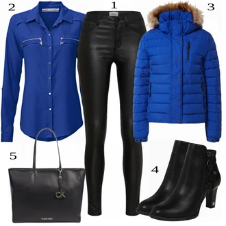 Outfit s Černá Kozačka Kotníková Bota Mustang "Pěkný podzimní Outfit"