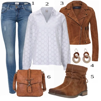 Outfit s Hnědá/Béžová Kozačka Kotníková Bota s Podšívkou/Vintage Kotníková Bota/Letní kotníková Kozačka/Plochá Kotníková Bota/Bota se širokým nohavici/Šněrovací Kotníková Bota/Kožená kotníková bota/Zimní kotníková bota Rieker "Pěkný podzimní Outfit"