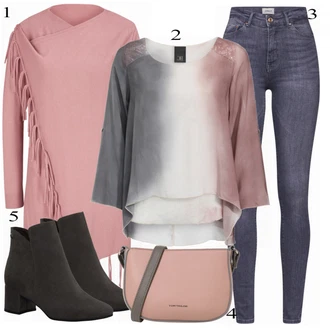 Outfit s Béžová Kardigan Heine "Pěkný podzimní Outfit"