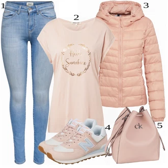 outfit mit Roza/Bež/Modra Superga New Balance "1"