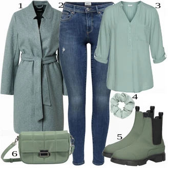 outfit mit Siva Plašč Only "1"