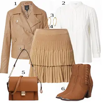 Outfit s Hnědá Nízká bota na podpatku/Zimní bota/Kovbojská Bota Only "Trendový podzimní outfit"