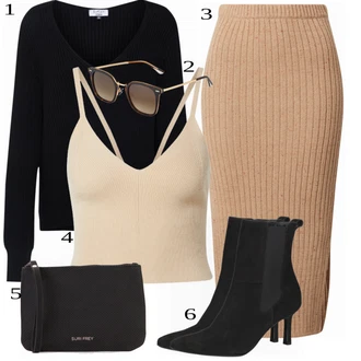 outfit mit Črna Škorenj Paul Green "1"