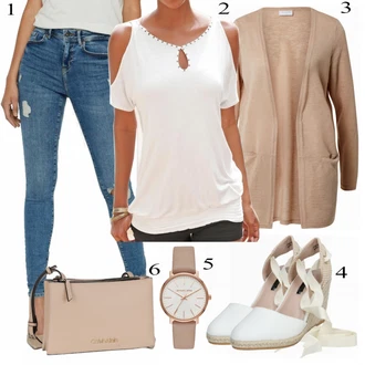 Outfit s Béžová Hodinky michael kors "Letní Outfit"
