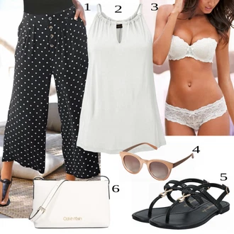 20 léta Outfit s Černá/Šedá/Tmavě šedá Kalhoty Legíny s Podšívkou/Domácí Kalhoty/Kalhoty s dírou/Pyžamová Kalhoty/Neprůhledný Legíny/Mušelínové Kalhoty Lascana "Letní Outfit"Look: Lehký, 20 léta, 30 léta, 40 léta, 50. Let, Klasické, Cool, Příliš oblečený, Premium