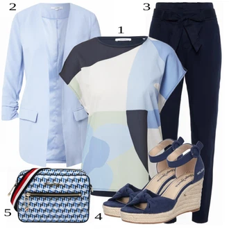 Outfit s Šedá Neformální tričko Opus "Cool každodenní outfit"