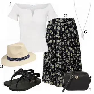 Outfit sa Crna Suknja About You "Tvoj otmjeni outfit"