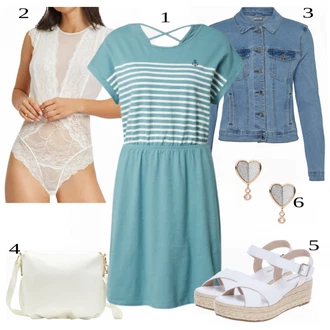 outfit mit Modra/Turkizna Denim Jakna VERO MODA "Tvoj cool outfit"