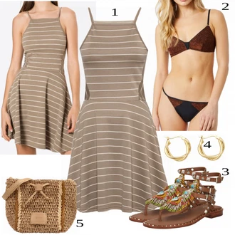 Outfiti Za Zabave mit Siva/Zelena Obleka Only "Tvoj cool outfit"