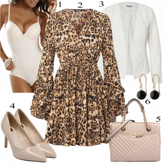 Outfity pro zábavu Hawaii s Růžová/Béžová Halenkové Body Lascana "Pěkný vzhled pro stranu"Look: Bar, Předsvatební, Koncert, Den na pláži, Valentýn, Karneval, Galavečer, Opera, Bazén, Hawaii, Biřmování, Párty, Výročí, Ibiza