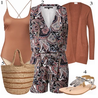Outfit s Hnědá Taška samsoe samsoe "Pěkný letní vzhled"