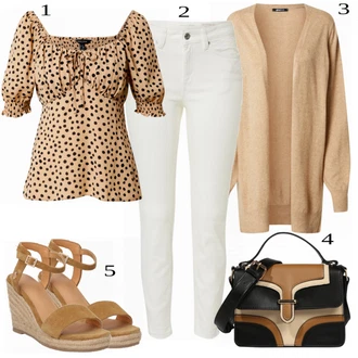 Outfit s Béžová New Look "Pěkný letní vzhled"